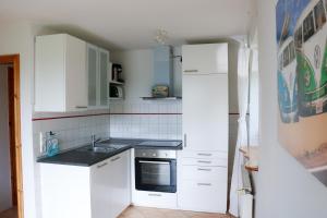 Kuchyň nebo kuchyňský kout v ubytování Ferienwohnung mit Tiny House + 14 fotografií