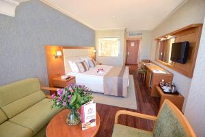 TV a/nebo společenská místnost v ubytování Akgun Istanbul Hotel