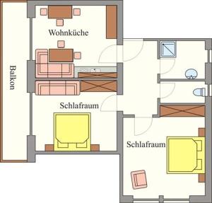 Půdorys ubytování Haus Birgit