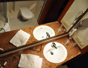 Koupelna v ubytování Hotel Terasa