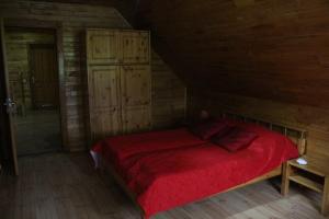 Postel nebo postele na pokoji v ubytování Viesu nams Barži
