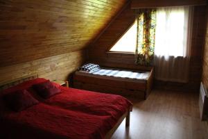 Postel nebo postele na pokoji v ubytování Viesu nams Barži