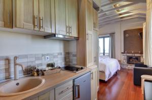A kitchen or kitchenette at Mple Feggari