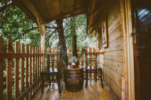 Balkón nebo terasa v ubytování Tourist farm Samec