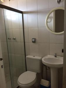 Koupelna v ubytování Hotel Lazer Piata