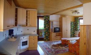 Kuchyň nebo kuchyňský kout v ubytování Pension & Appartement Steinwender
