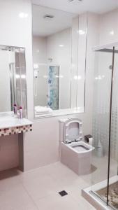 Koupelna v ubytování Hotel Alpet