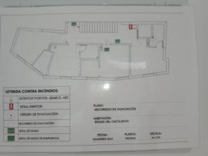 Půdorys ubytování Hostal Brisas de Conil
