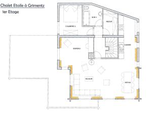 The floor plan of Chalet Etoile