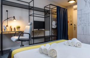 Posteľ alebo postele v izbe v ubytovaní Stay Swanky Hostel