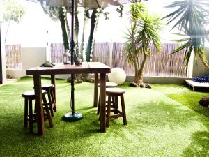 A garden outside Apartamento Pardela