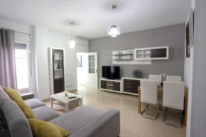 Televízia a/alebo spoločenská miestnosť v ubytovaní Apartamento Duque de Arcos 2
