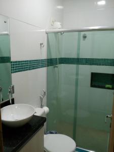 Koupelna v ubytování Ajuricaba Suítes 4