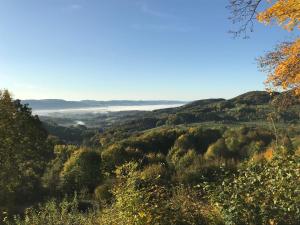 LindenfelsにあるFerienwohnung Giselaの丘陵から渓谷の景色