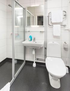 Ett badrum på Alsterbro Minihotell