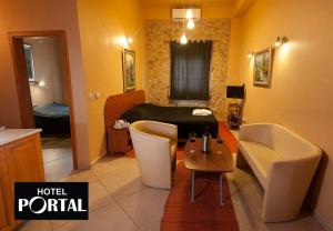 TV a/nebo společenská místnost v ubytování Hotel Portal
