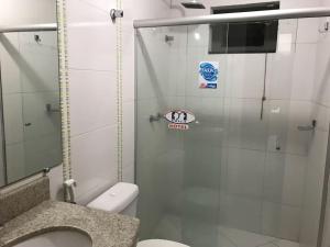 Koupelna v ubytování Hotel Milla
