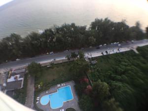 an aerial view of a park with a swimming pool at VIP condo rayong Thai style in Ban Phe