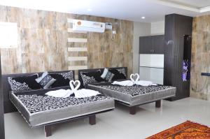 Kuchyň nebo kuchyňský kout v ubytování Hotel SAARA