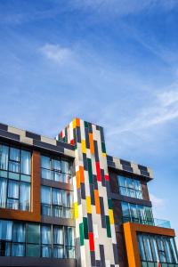 a building with a multicolored at The Elysium Styles Taksim in Istanbul