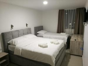 Katil atau katil-katil dalam bilik di Hotel Metohija
