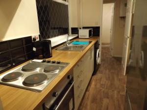 a kitchen with a stove and a sink at Cotesheath house in Etruria