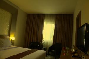 TV a/nebo společenská místnost v ubytování Drego Hotel
