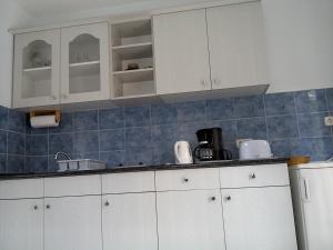 Kuchyň nebo kuchyňský kout v ubytování Akácfa Hortenzia Apartman