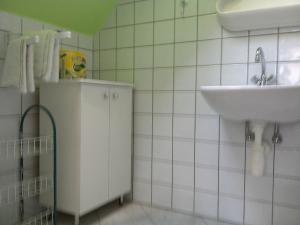 Koupelna v ubytování Akácfa Hortenzia Apartman