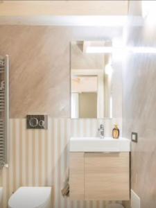 een badkamer met een wastafel en een spiegel bij Accademia 21 in Mantova