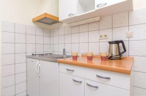 Kuchyň nebo kuchyňský kout v ubytování Apartments Zecic