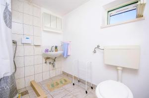een badkamer met een toilet en een wastafel bij House Sv. Lovre in Postira
