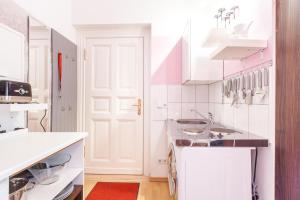 Süßes 1-Zimmer-Apartment in Kollwitzplatz-Näheにあるキッチンまたは簡易キッチン