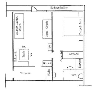Plán poschodí v ubytovaní Appartements Birkenhof