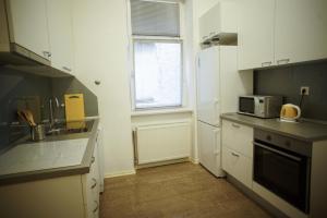 Kuchyň nebo kuchyňský kout v ubytování Apartment Centar