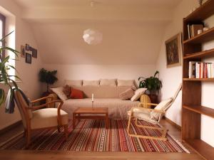 Posezení v ubytování Willkommen in Zachow