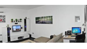 TV a/nebo společenská místnost v ubytování Apartma Auriga