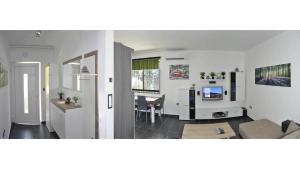 Kuchyň nebo kuchyňský kout v ubytování Apartma Auriga