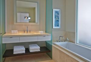 Koupelna v ubytování Hotel Arista