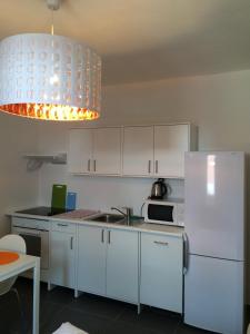Kuchyň nebo kuchyňský kout v ubytování The modern apartment