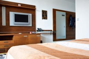 Posteľ alebo postele v izbe v ubytovaní Afrika Hotel Frýdek-Místek