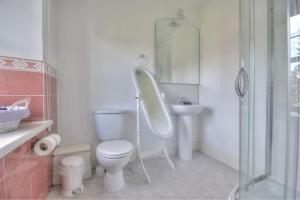 インバネスにあるGlasdairのバスルーム(シャワー、トイレ、シンク付)