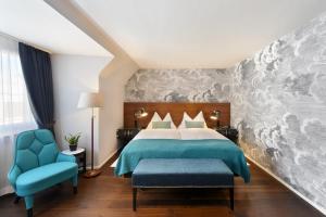 Postel nebo postele na pokoji v ubytování Hotel City Zürich Design & Lifestyle