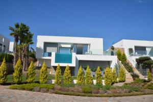 una villa con piscina y palmeras en Limonero 17, golf club in Las Colinas, en Orihuela Costa