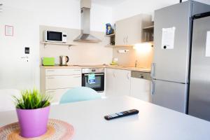 Kuchyňa alebo kuchynka v ubytovaní motel22 Parkplatz inklusive