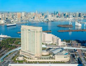 a view of a large building in a city at Grand Nikko Tokyo Daiba in Tokyo