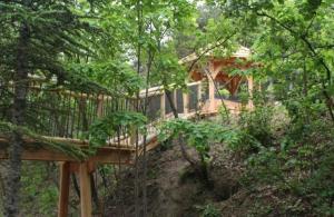 Zahrada ubytování Les Cabanes en Provence