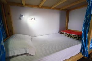 Un pat sau paturi într-o cameră la Amir Hostel