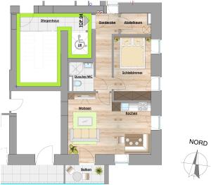 Půdorys ubytování Appartements Marlene