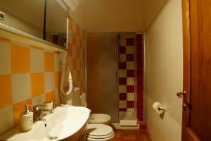 a bathroom with a sink and a toilet at Agriturismo Il Fantone in Scansano